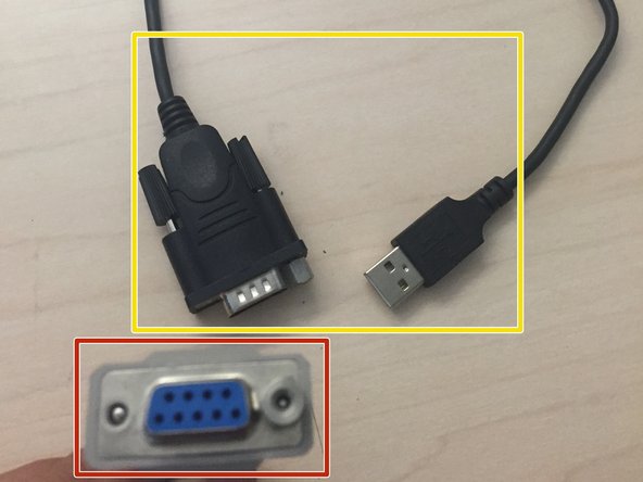 To establish communication between your computer and the XRF-Gun, plug the cable to your computer's serial port.