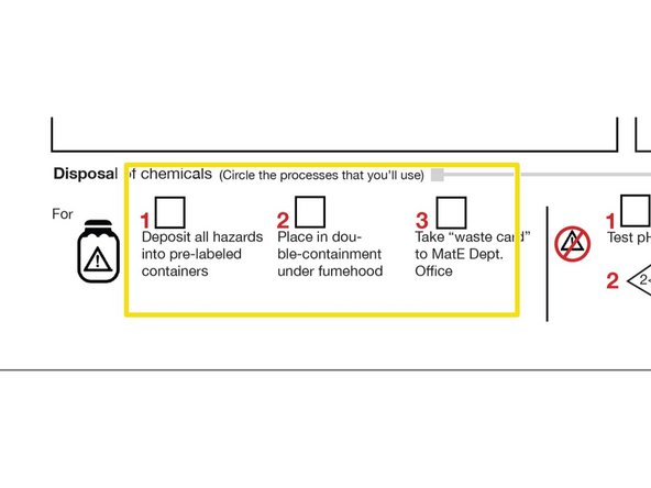 For Hazardous Waste, check the steps that need to be followed.