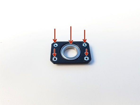 Insert 6701 Bearing and M2 Hex Nuts into the Sensor Bearing Adapter