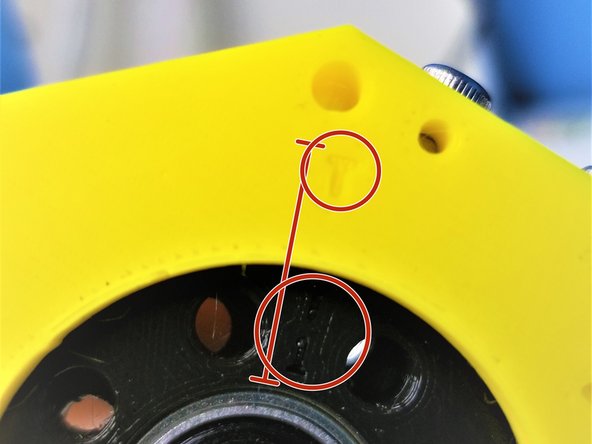 Align the &quot;T&quot; Labels on the rotor to the Rotor Housing and insert only the Top Rotor