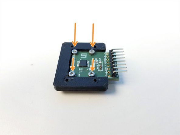 Mount AS5147 Sensor to the Sensor Adapter with the Chip facing up using the M2x6mm Screws