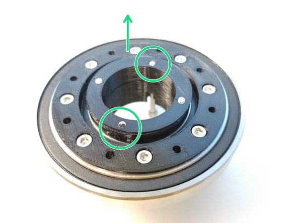 Partially screw in the M3x35mm Screws to secure and Shaft Bottom on the Screw Head Half side