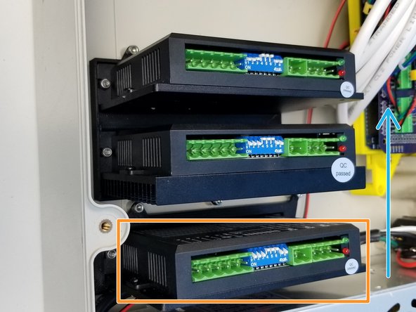 Starting with a single DM542T Driver Adapter, secure each drivers to the Case