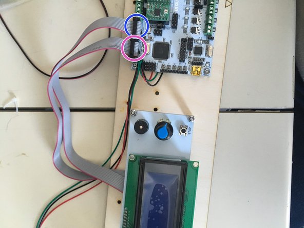 The right most cable goes into the leftmost set of pins