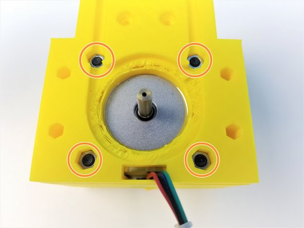 Use the M5x25mm Screws and M5 Hex Nuts to Secure the Motor to the Motor Mount