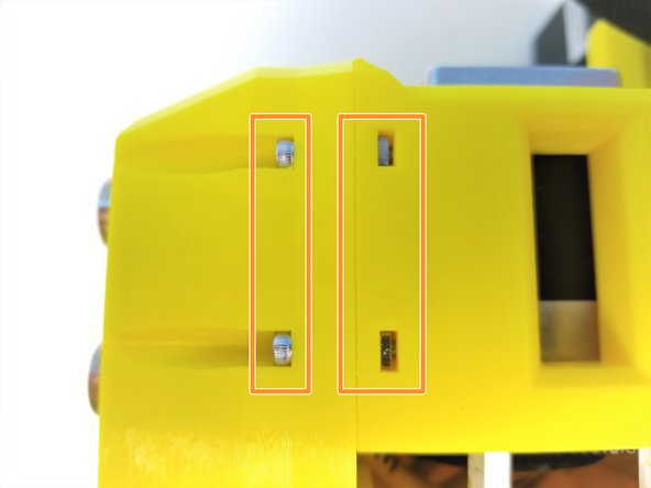 Using M3 Square Nuts and M3x16mm Screws, to secure the Back Panel to the Anchor 