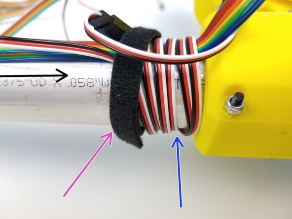 Make a curve with the cables so that the ++peak of the curve is about thumb length away from the Fork face