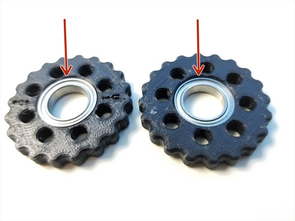 Insert 6701 Bearings into each Rotor. Make sure they are fully inserted