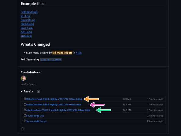 Download the application.  The latest release is available at https://github.com/MarginallyClever/Robo... .  There are versions for Windows, OSX, and Linux.  Look for the latest version.