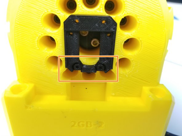 Secure the Sensor Adapter to the Sensor Side of the Gearbox with 2 screw on the bottom side of the 4 holes