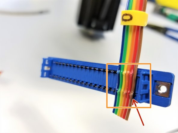 Align the Brown wire to the Pin #1.  The outside face of the connector is marked with pin numbers to help you get it the right way around.
