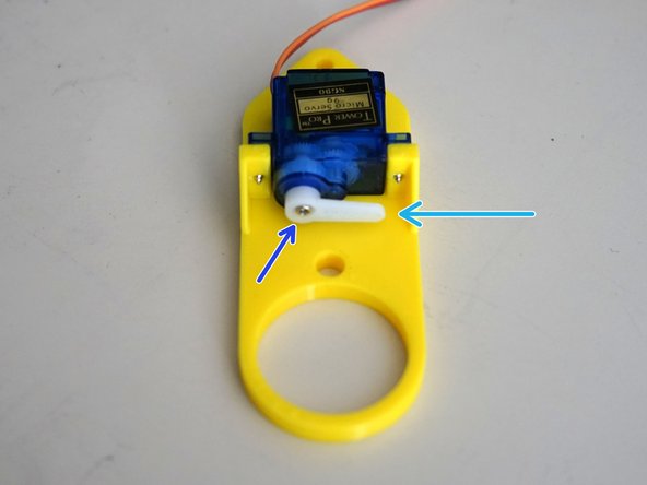 Disconnect the servo, then gently press the horn down towards the body for safe storage in shipping.