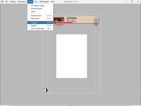 Simplify looks for short lines that - added together - would equal one longer line and makes the swap.