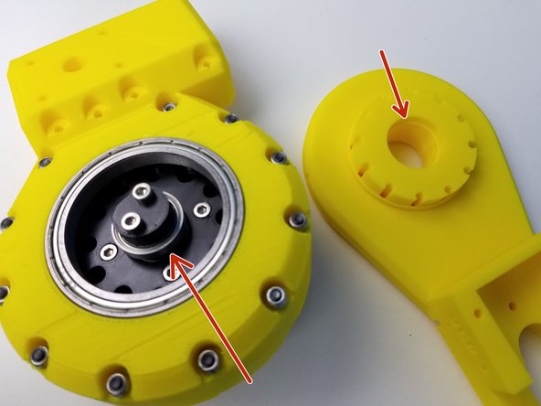 Align the Bearing Insert of the Gearbox Bottom Sensor Side Piece to the Shaft Holder Cam Bearing of the Input Shaft