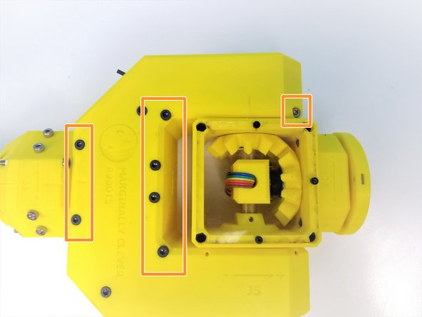 Use M3x25mm Screws and M3x10mm screw to secure the Top Fork to the Bottom Fork