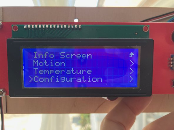 After successful upload the LCD panel will probably say there is an EEPROM change. Accept the change.  Turn the dial and press in to click/accept.