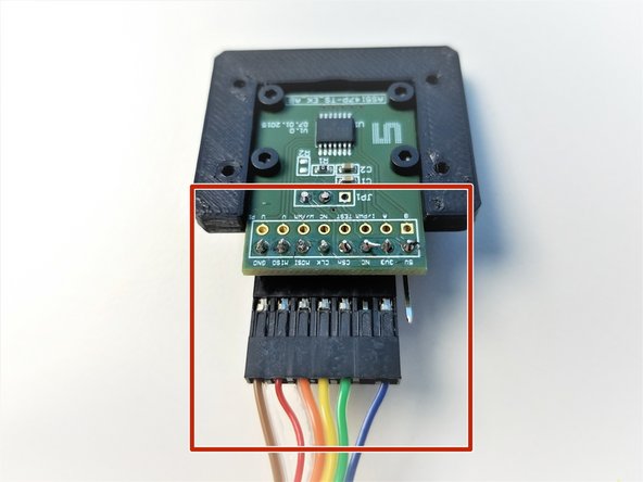 Connect the Sensor Cable to the AS5147 Sensor as shown in the picture