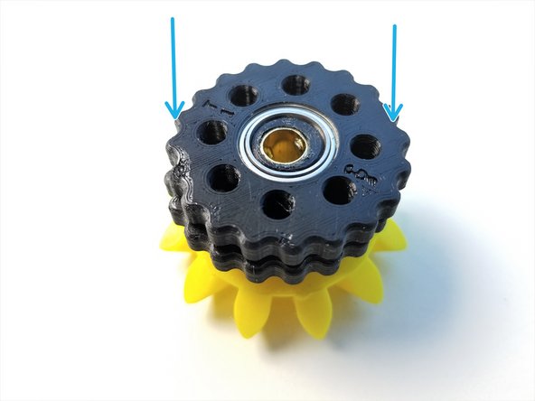Place the &quot;B&quot; Rotor onto the  eccentric cam with the &quot;B&quot; label facing the Bevel Gear