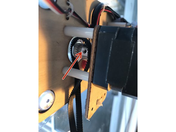 Make sure the belt sits firm on the pinion gear.