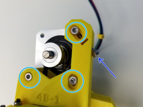 Then slide the Motor 3 shaft in the Pulley