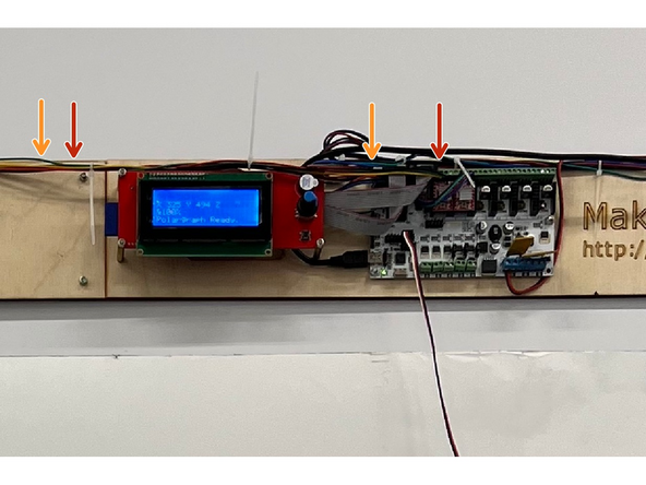 There are two cables from the left side motor.  A 4-wire stepper motor cable...