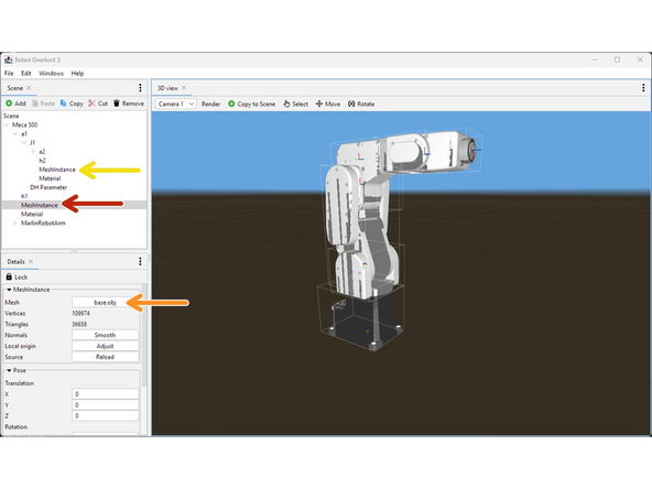 The easiest way is to modify an existing robot arm.  Here we will start by loading the Meca500 example.