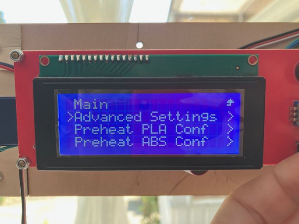 Confirm the change has been applied.  Click the dial, navigate to Configuration &gt; Advanced Settings.