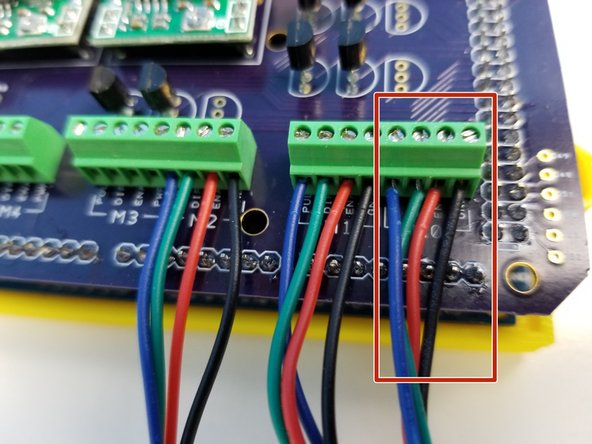 Start with Motor 0 signal cable to the Right most connector labelled &quot;M0&quot;