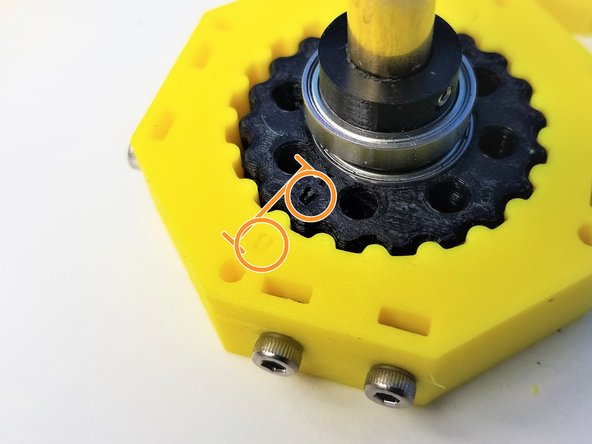 Hard to see due to color contrast, but T on Rotor is aligned with T on the housing