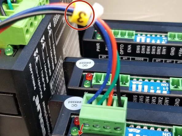 Starting with the M3 signal cable, attach them and plug them in the corresponding driver as shown in the first picture,