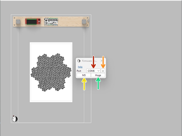 Connect the USB cable to the robot on the left side of the motherboard. Turn on power.