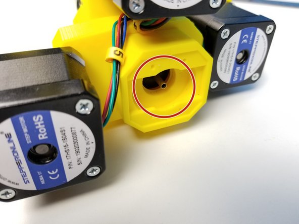 1/8' Brass Tube should stick out at the other end of the Forearm {Elbow Tail end}