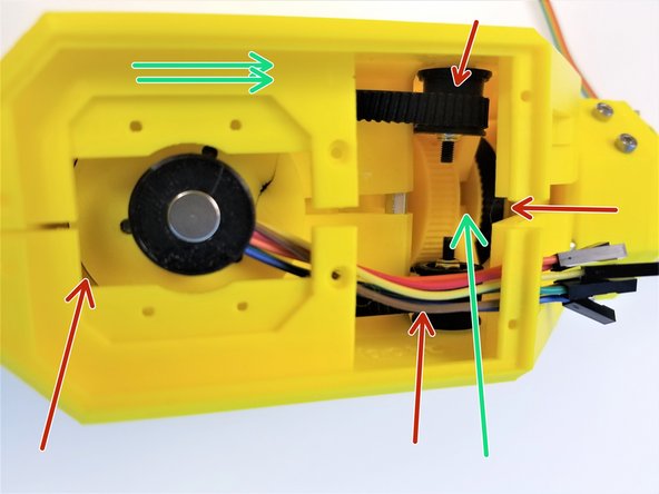 Make sure the both Inner and Outer Belts are on ALL the Pulley Gears