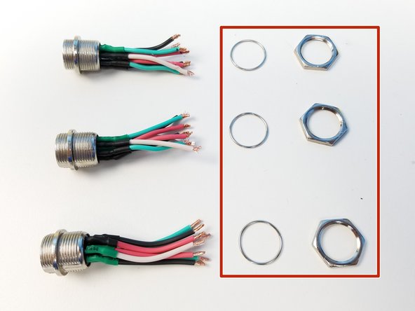 Unscrew all the Nuts and Washers from the Aviation Plugs [43mm]