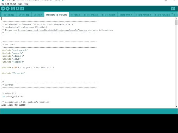 Go into the folder called Makelangelo-firmware and open Makelangelo-firmware.ino with the Arduino app.