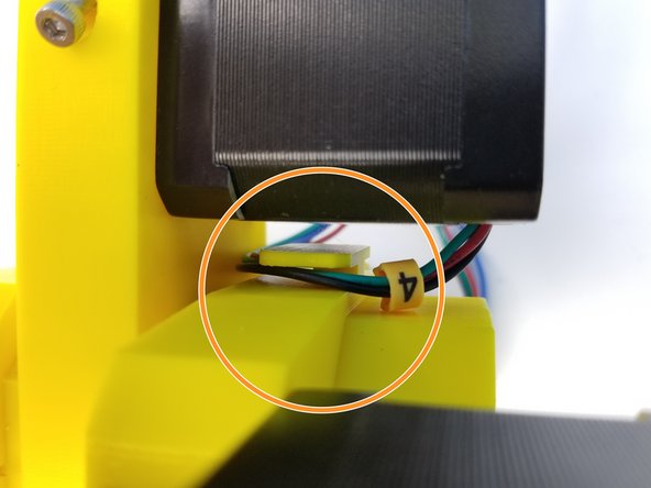 Starting with Motor 3 Cable, use the Motor 4 Mount piece to hold its cable