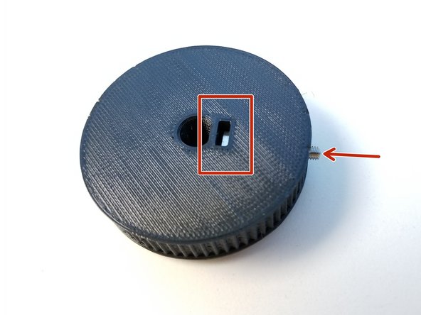 Insert M3 Square Nut in the Pulley and secure it with M3 Set Screw