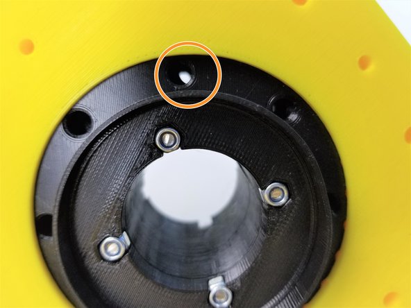 If aligned correctly, the 8 holes made by the 2 rotors should have equal space