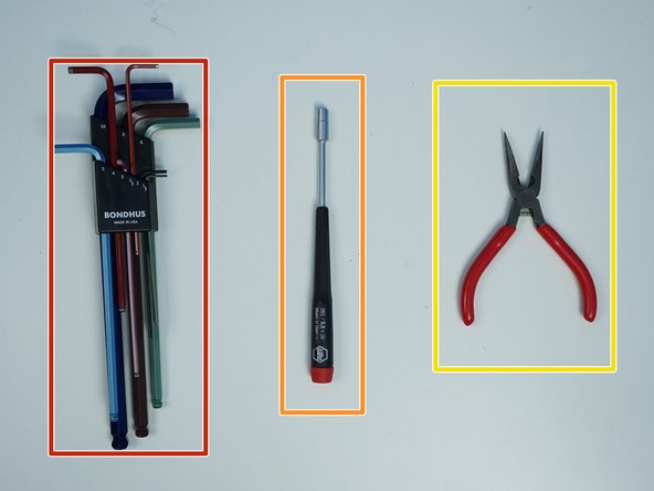 Tools required for assembling SIXI: