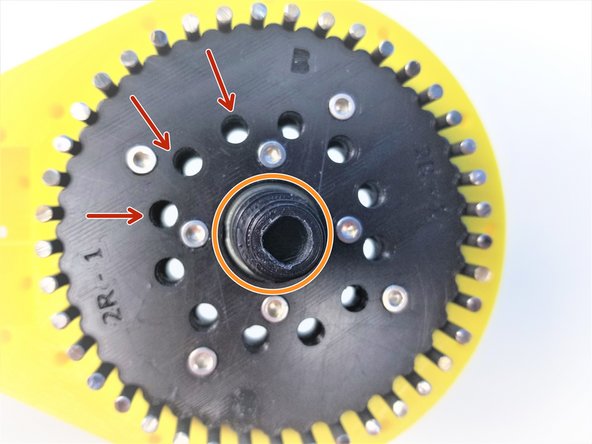 Once the Rotor is Properly aligned, all 12 inner holes will have the same space between them when looking directly above it