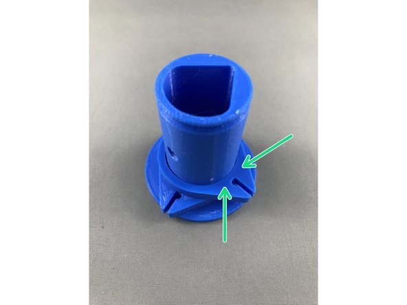 Notice there might be a few rough spots on the arm connecting rings, especially on interfering surfaces. It is highly recommended to sand down the surface if you have issues with smooth running! Surface is highlited on 2nd picture with green color!