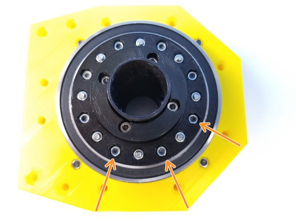 Secure the Top and Bottom Output Disks using M3x45mm Screws and M3 Nylock Nuts