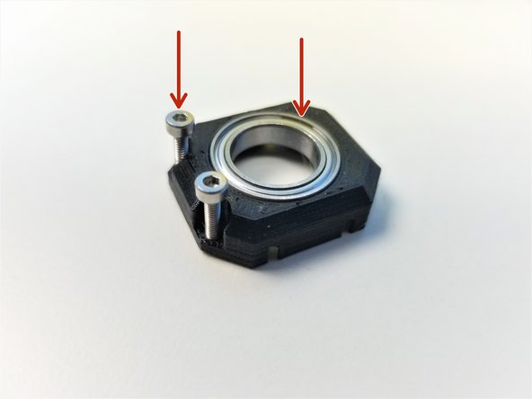 Insert 6702 bearing in the Sensor Bearing Holder part and partially screw in M2x10mm screws