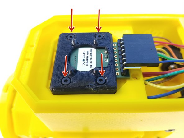 Use M2x6mm Screws to secure the Sensor Adapter to the Fork