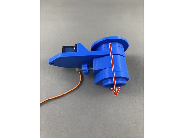 Slide all parts out, leave only 2 arm fittings on the bottom as shown in picture 2.