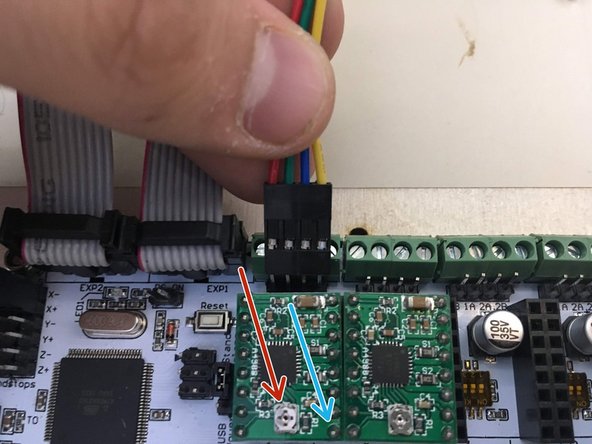 On each motor driver there is a voltage adjustment dial.  NEVER turn the dial while power is connected or you will kill the driver.