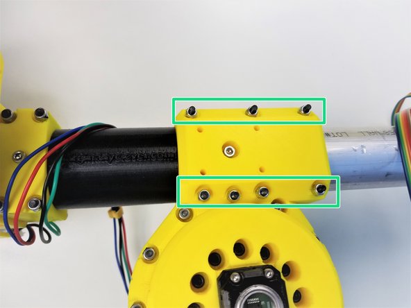 Tightly secure both Elbow Gearbox pieces using M3x45mm Screws and M3 Nylock Nuts