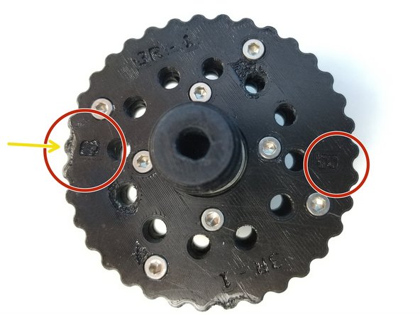 Notice that there are 2 &quot;T&quot; Labels on the T rotor, and same with B rotor with &quot;B&quot; Labels