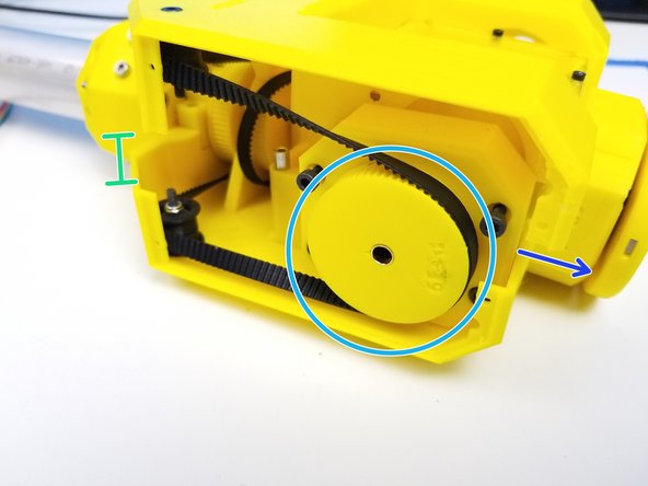 Align the 400mm GT2-Timing Belt {outer belt} to the Top Idler