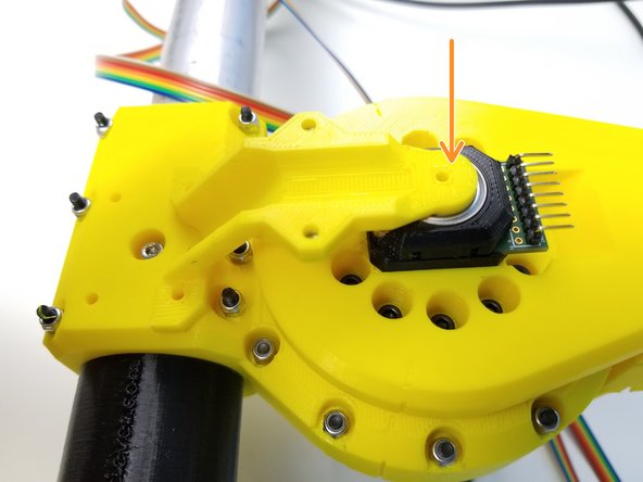 Insert the Elbow Magnet Holder to the 6701 Bearing on the Elbow Sensor Adapter